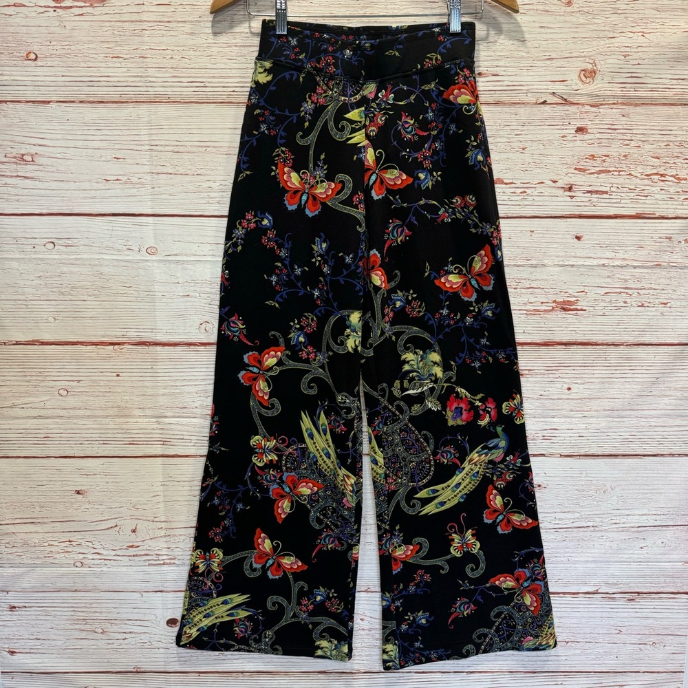 NWT Johnny Was Pottery Wide Leg Pant in Multi Butterfly Floral Print Sz XS - Picture 9 of 16